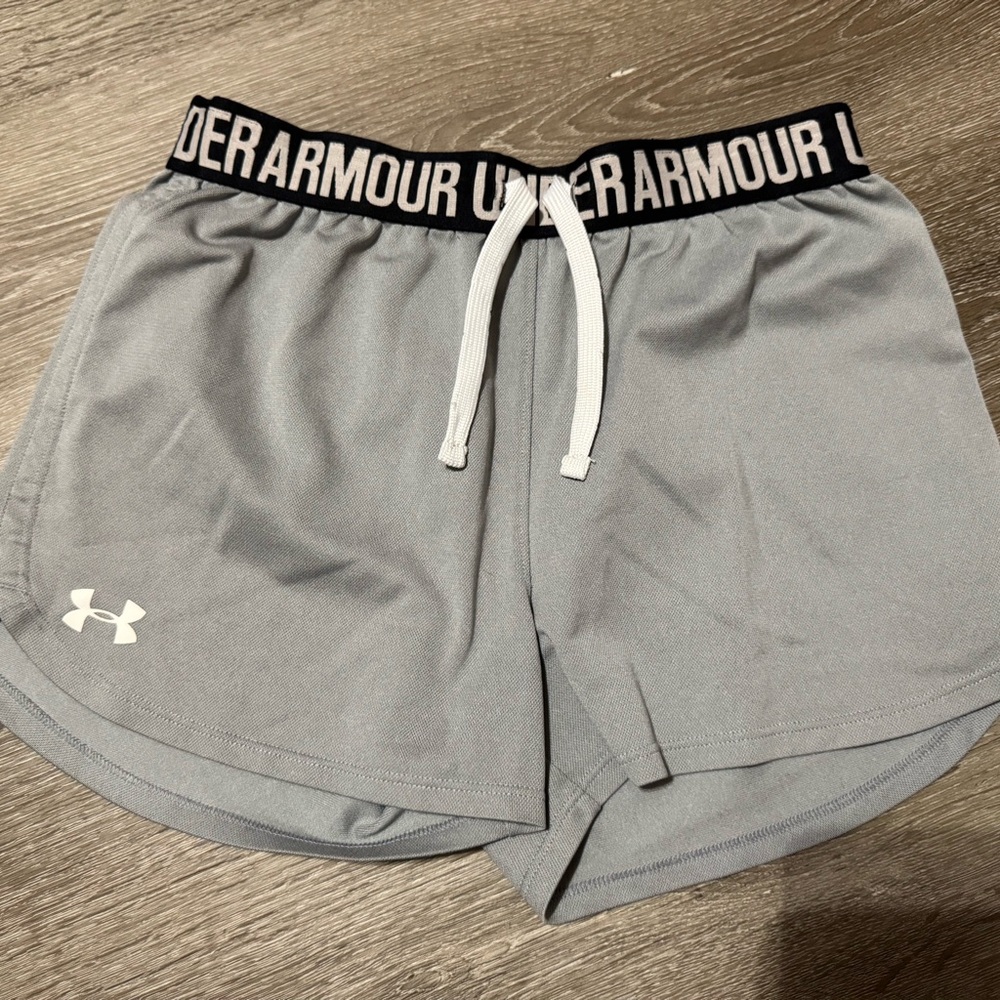 Under Armour Gray Athletic Shorts with Elastic Waistband